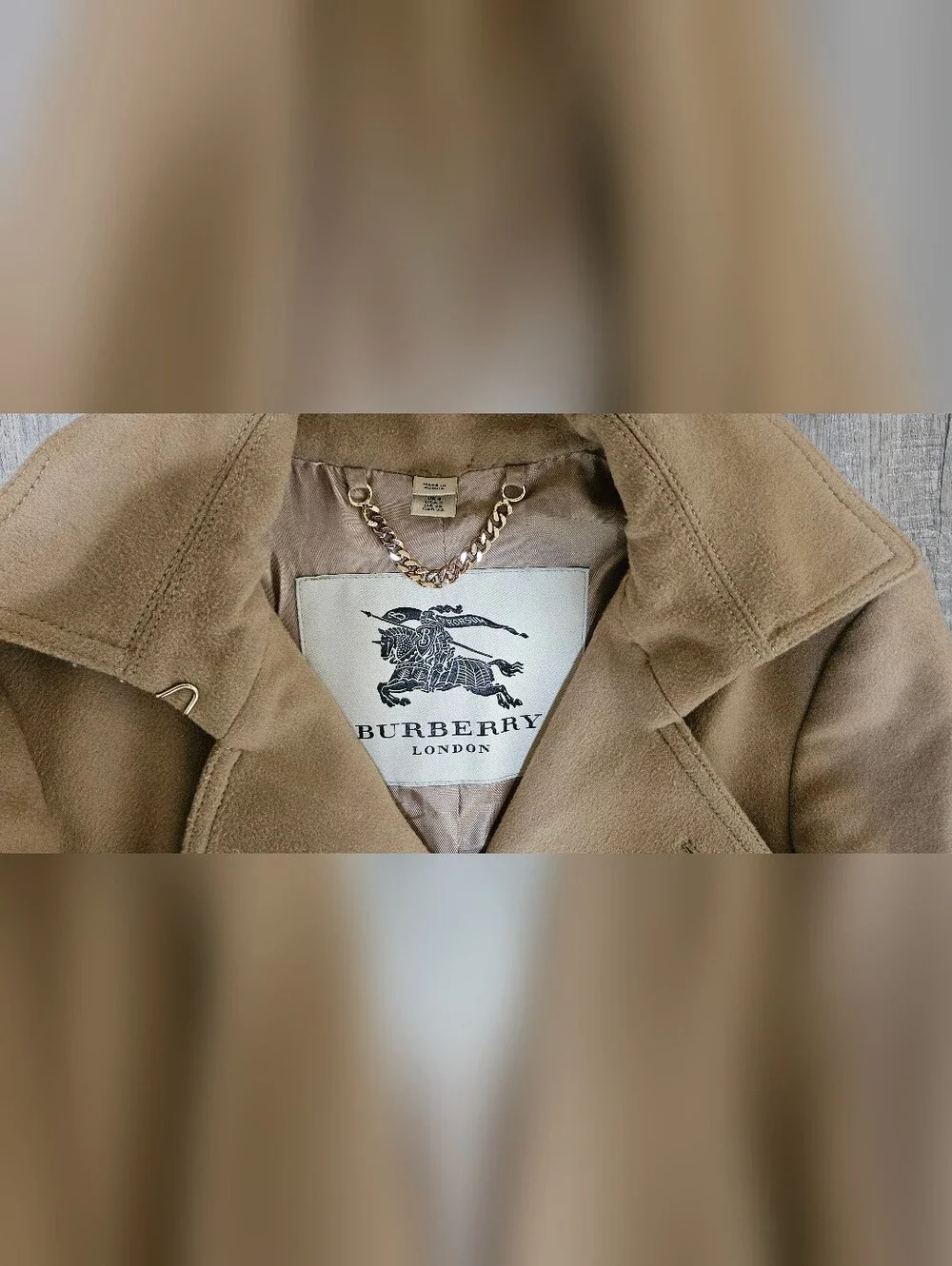 Burberry Prorsum Wool & Cashmere Double Breasted Trench Coat (USA 2/Camel/Tan) - Picture 10 of 13